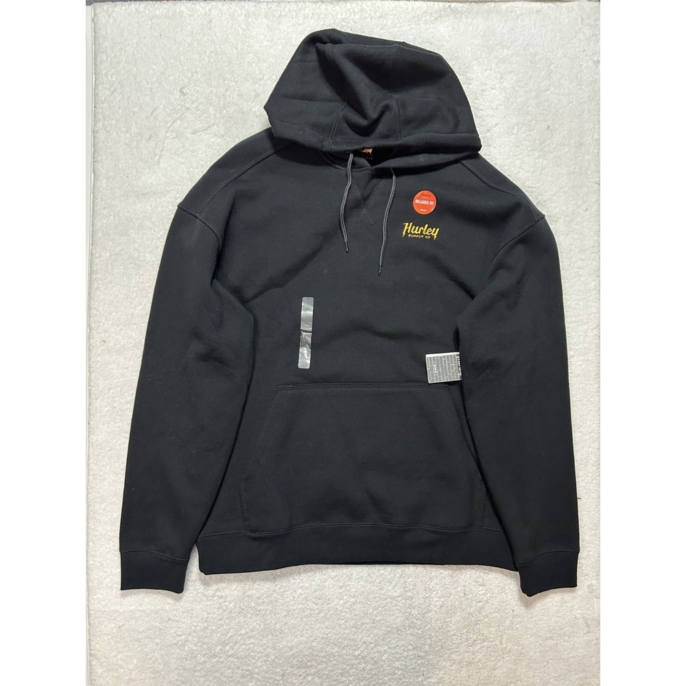 Hurley Mens Size L Black Long Sleeve Ironclad Hoodie Sweatshirt